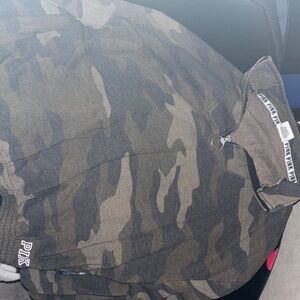 Camo Print Zip-Up Hoodie Victoria secret pink